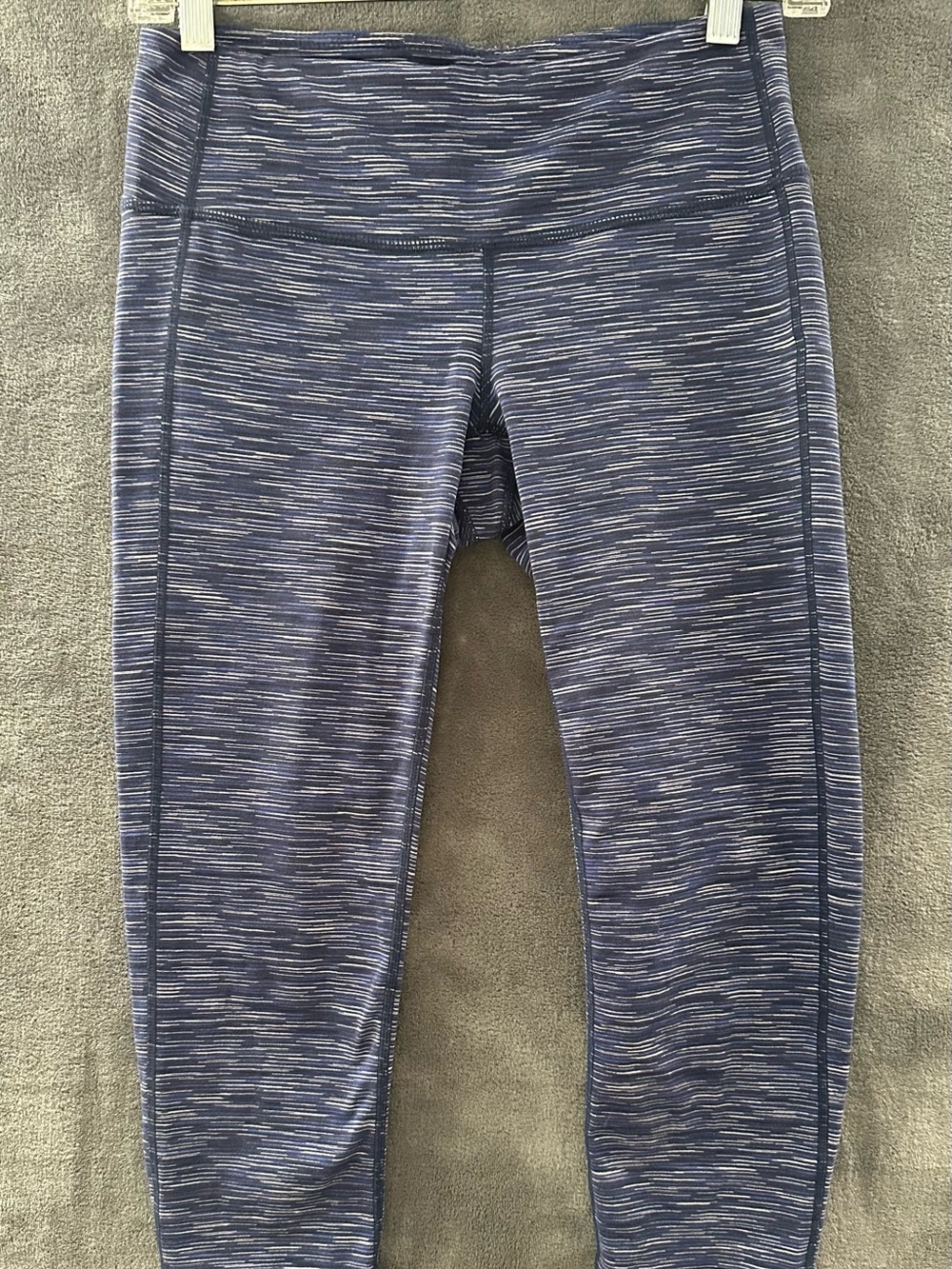 Athleta Navy and Light Gray Space-Dye Leggings - Picture 1 of 5